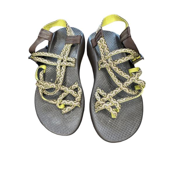 Chaco‎ Womens Brown Green Strappy Casual Outdoor ZX2 Yampa Sandals Size 9 - Picture 2 of 7